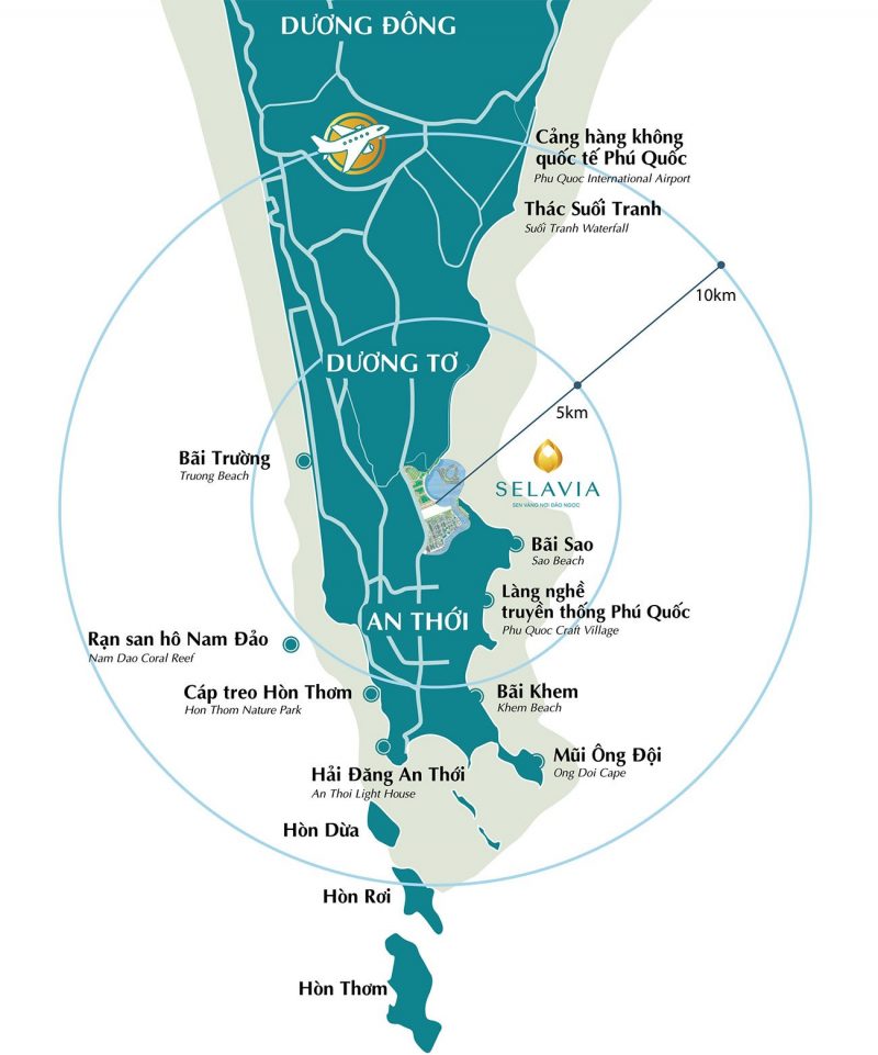 Vị trí Selavia TTC Phú Quốc
